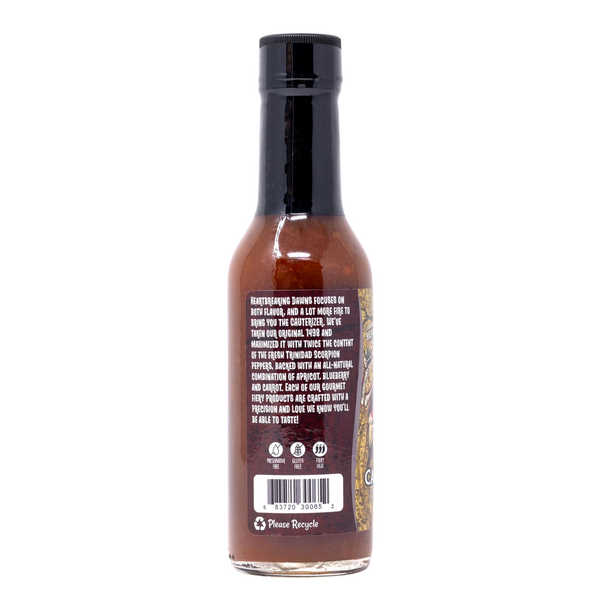 Heartbreaking Dawns Cauterizer 1498 Scorpion Hot Sauce Barcode