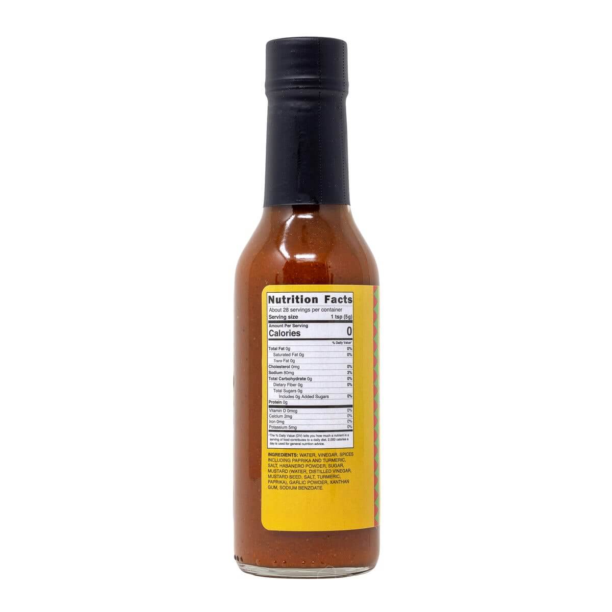 Old Poblano Authentic Hot Sauce Nutrition