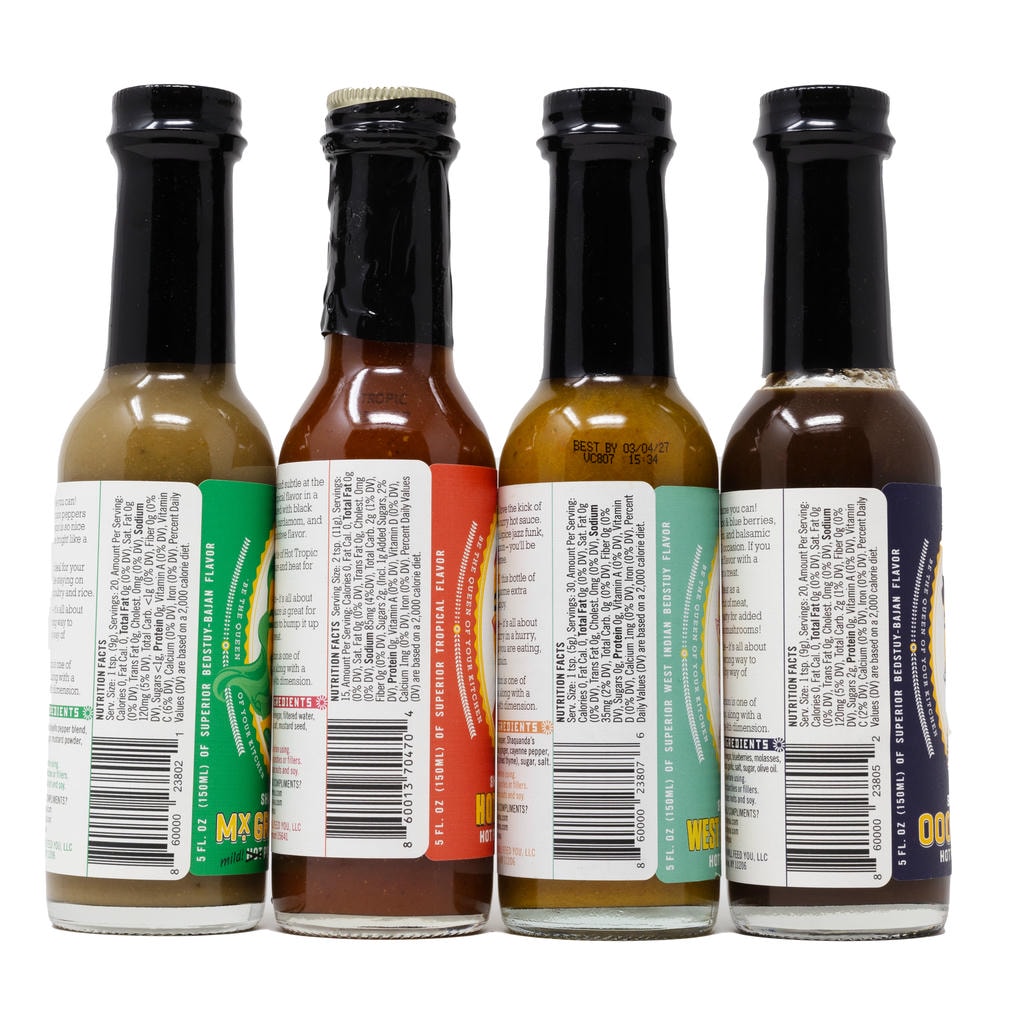 Shaquanda 4 pack nutritional labels