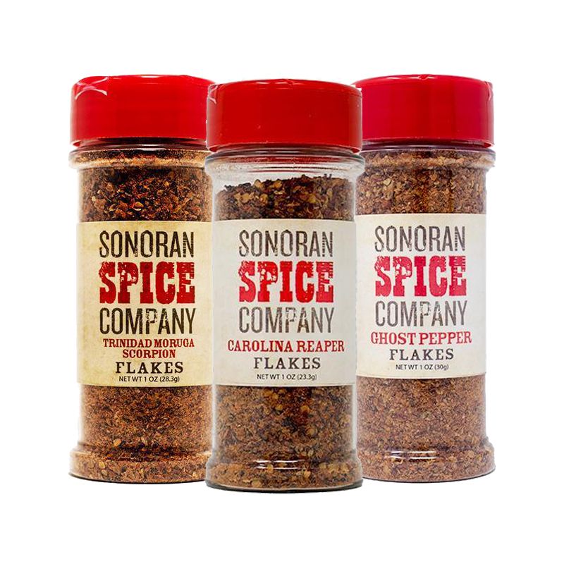 The World's Hottest Chili Pepper Flakes 3 Pack