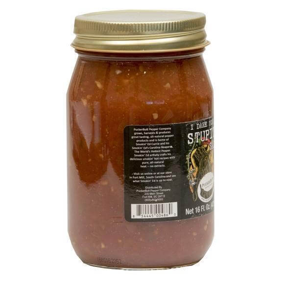I Dare You Stupit Carolina Reaper Salsa Hot Sauce Pucker Butt