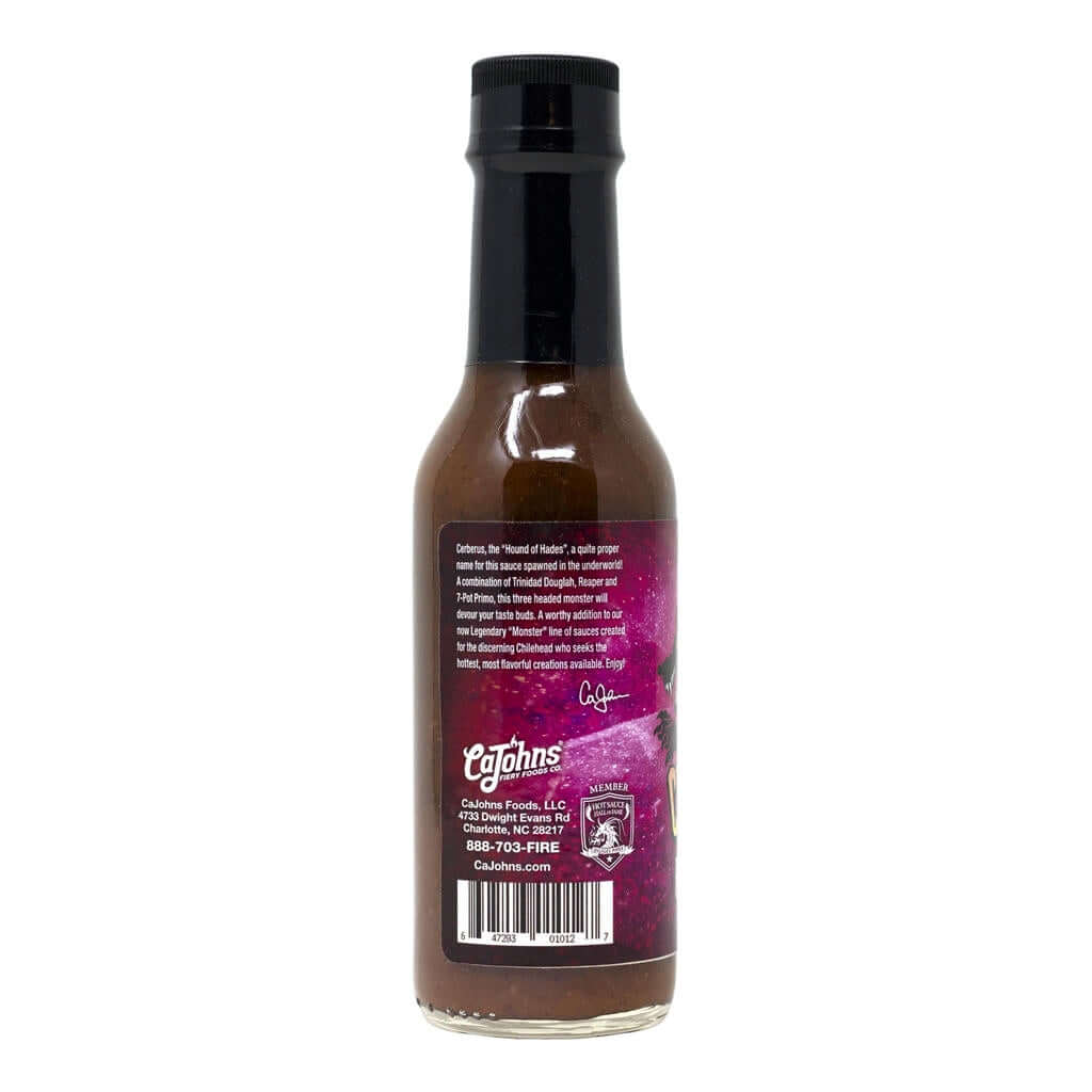 CaJohns Cerberus Hot Sauce side 2