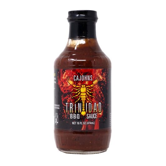 CaJohns Trinidad Scorpion BBQ Sauce front label