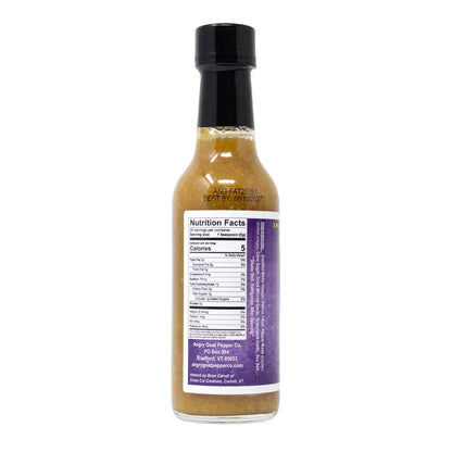 Angry Goat Pepper Co. Fat Alli nutritional label