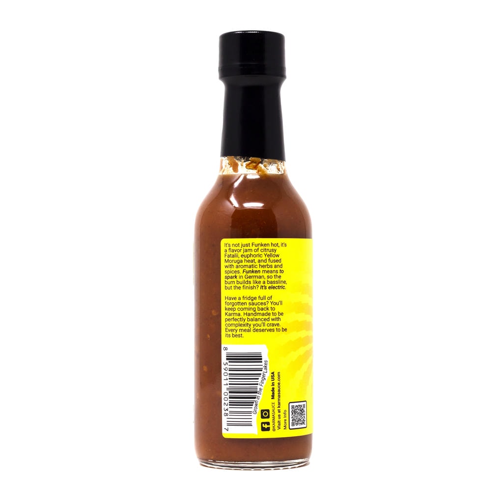 Funken Hot Sace Karma nutritional label