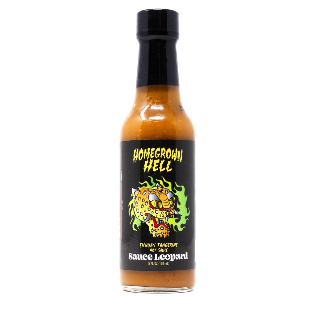 Homegrown Hell Sichuan Tangerine Hot Sauce by Sauce Leopard front