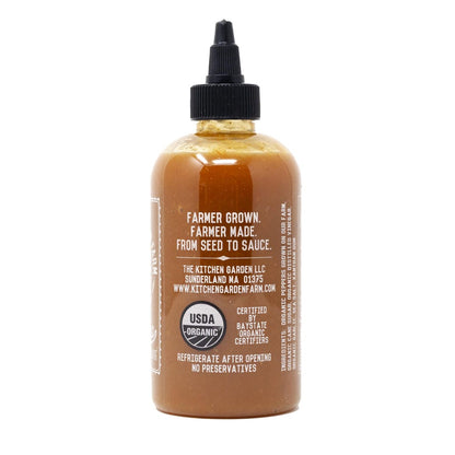 Kitchen Garden Farm Habanero Sriracha Chili  side bottle 