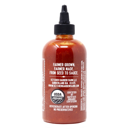 Kitchen Garden Farm Sriracha Chili Sauce label bottle 