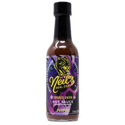 Neil's Real Deal Smoked Onion Hot Sauce front of bottle 