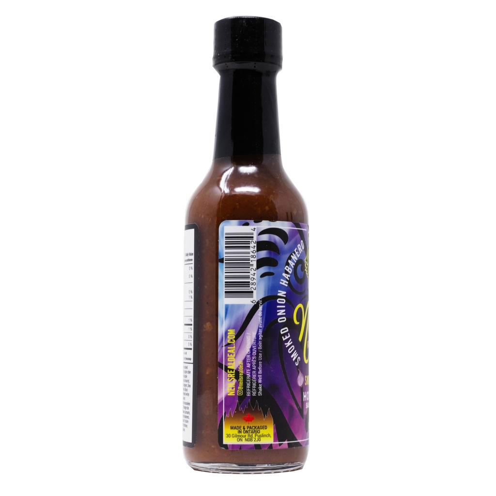 Neil's Real Deal Smoked Onion Hot Sauce side bottle 