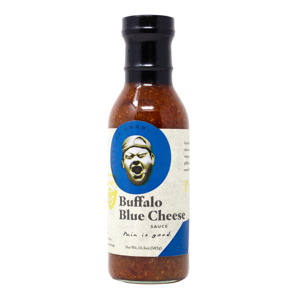 Pain is Good Buffalo Blue Cheese Sauce front bottle 