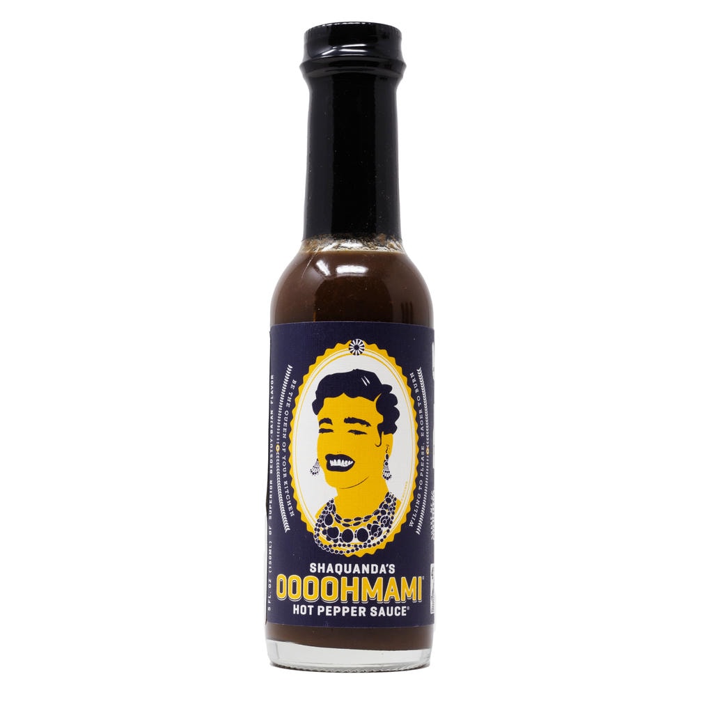 Shaquanda's OOOOHMAMI Hot Pepper Sauce front bottle 