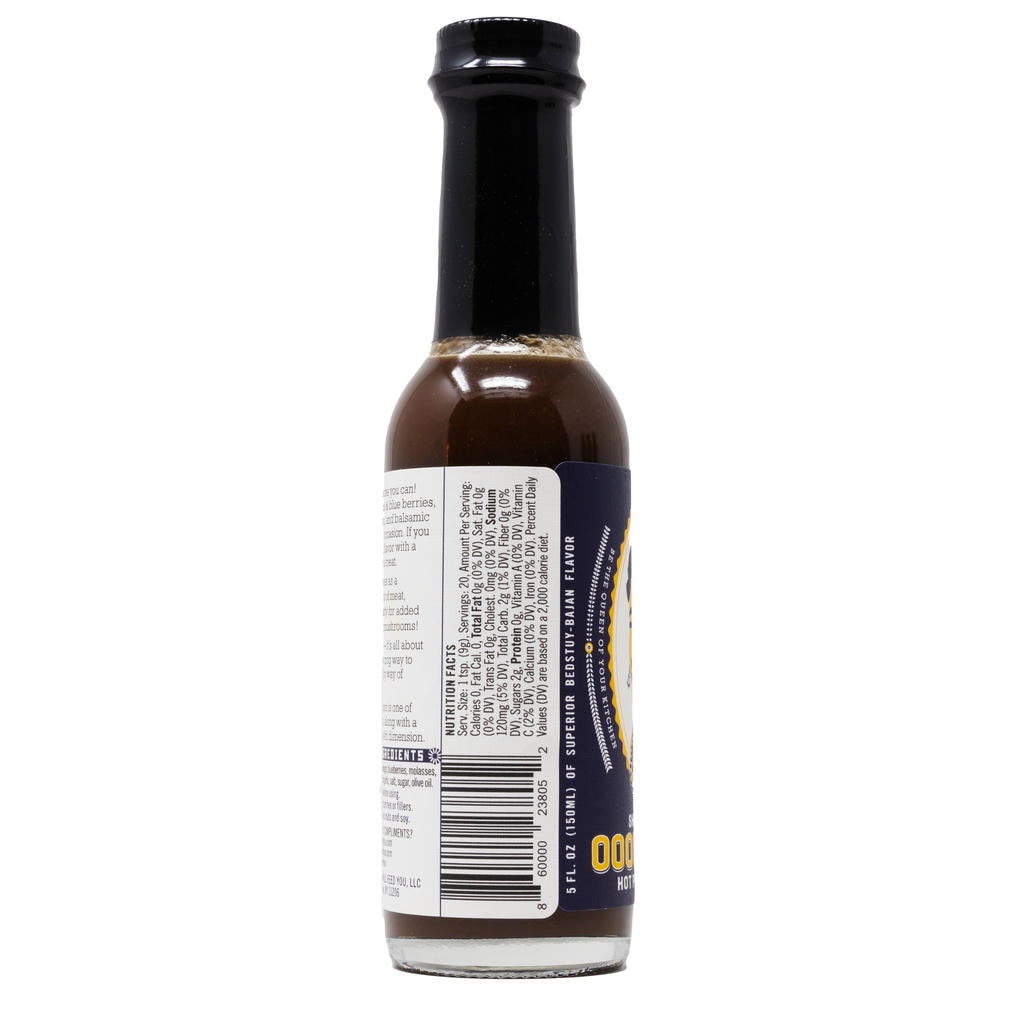 Shaquanda's OOOOHMAMI Hot Pepper Sauce nutritional label