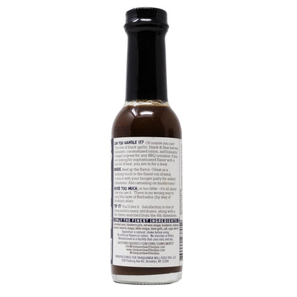 Shaquanda's OOOOHMAMI Hot Pepper Sauce back of bottle