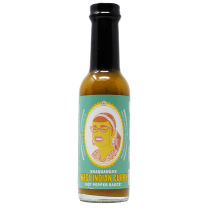 Shaquanda's West Indian Curry Hot Pepper Sauce front bottle 