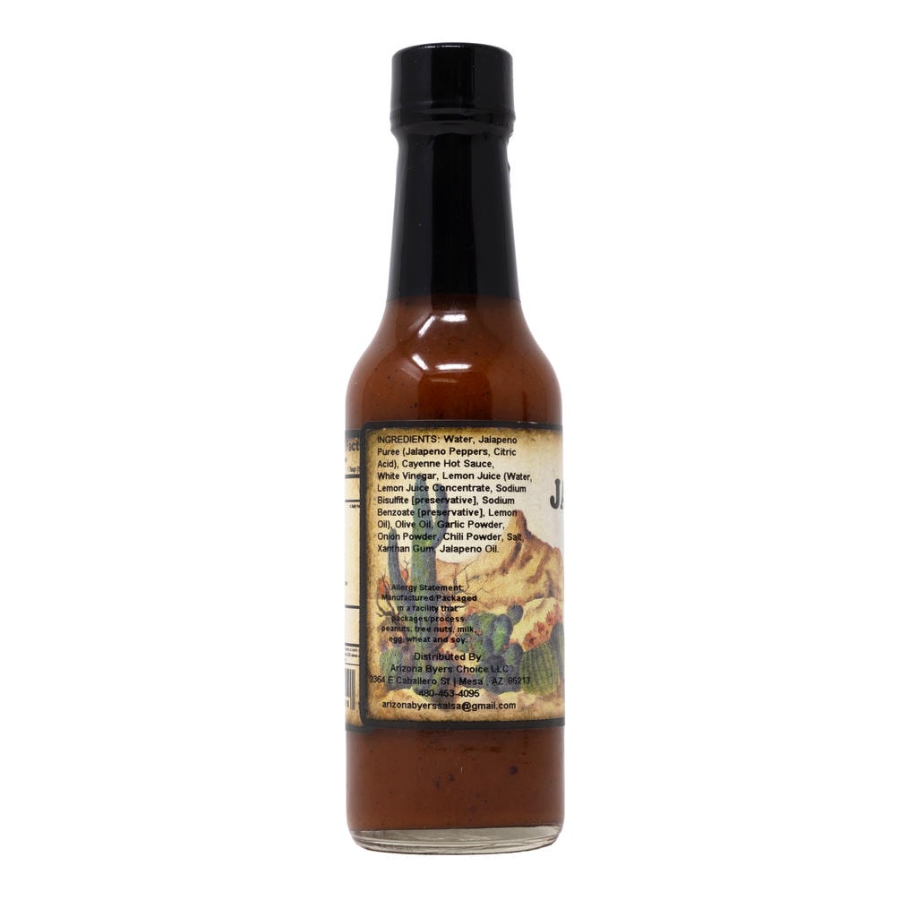 Southwest Traditions Pure Jalapeño Hot Sauce side bottle