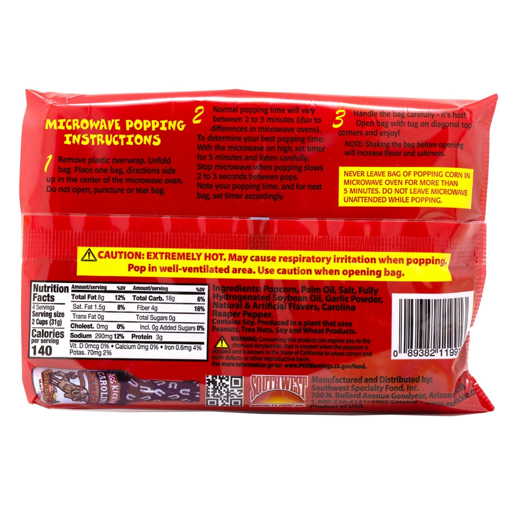 Ass Kickin' Carolina Reaper Popcorn Back