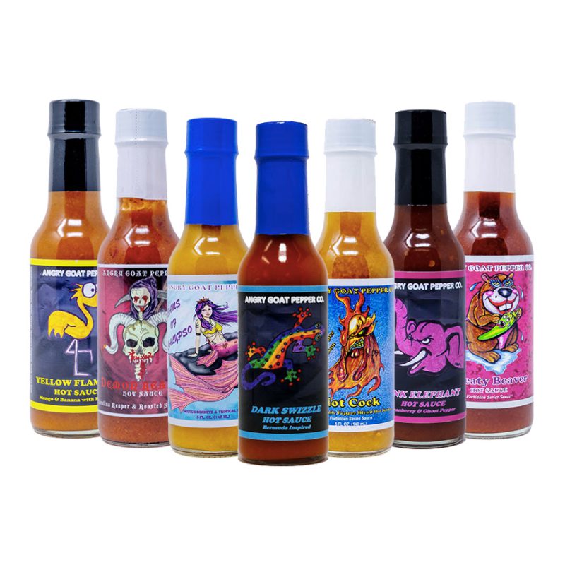 Angry Goat Hot Sauce 7 Pack