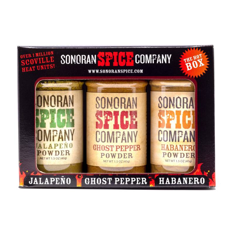 Ghost Pepper - Habanero - Jalapeno Powder 1.5 oz Gift Box Spice Gift Sonoran Spice