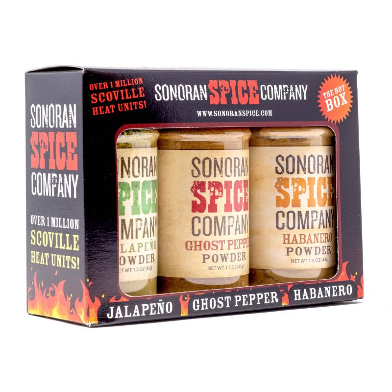 Ghost Pepper - Habanero - Jalapeno Powder 1.5 oz Gift Box Spice Gift Sonoran Spice