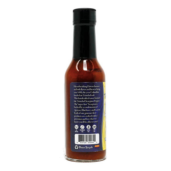 Heartbreaking Dawns 1498 Trinidad Scorpion Hot Sauce Hot Sauce Heartbreaking Dawn&#39;s 