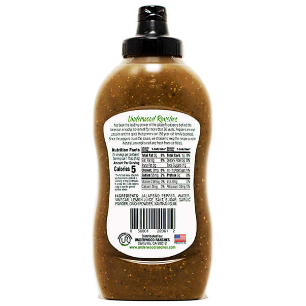 Underwood Ranches Verde Hot Sauce 16 Oz Mild Green Sauce Sonoran Spice