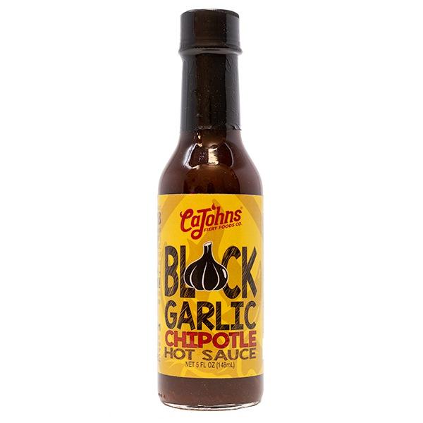 CaJohns Black Garlic Chipotle Hot Sauce 5 fl oz Glass Bottle Sonoran Spice