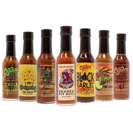 CaJohns Hot Sauce Variety 7 Pack Hot Sauce CaJohns Fiery Foods Co.