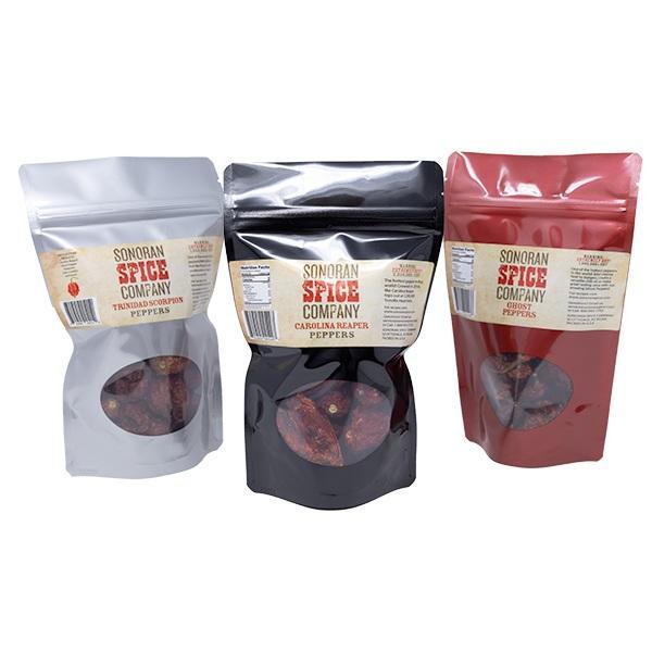 World&#39;s Hottest Peppers 3 Pack Whole Peppers Sonoran Spice 